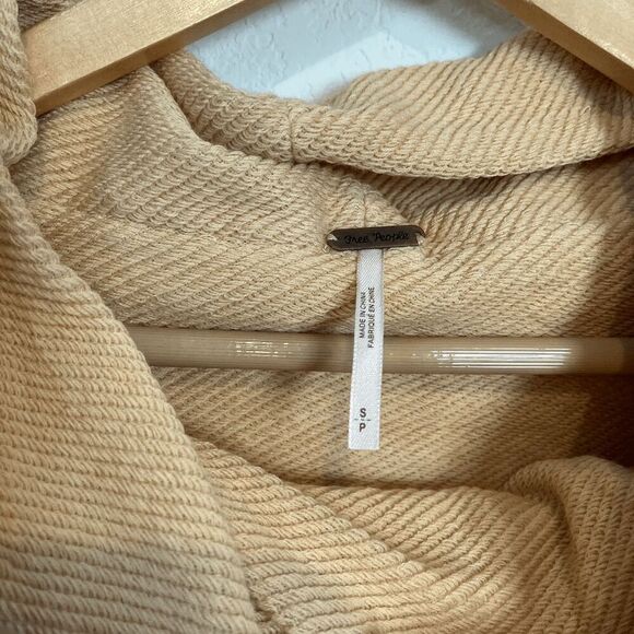 Free People Peach Fuzz Ricky Slouch Draped Neck Long Sleeve Top Women's Small - Picture 5 of 7